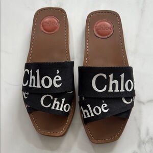 Chloe Black and Brown Sandals